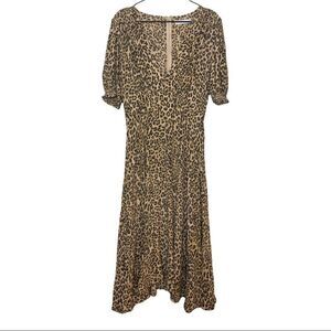 Faithfull the Brand Marie Louise Midi Dress in Mila Animal Print 8